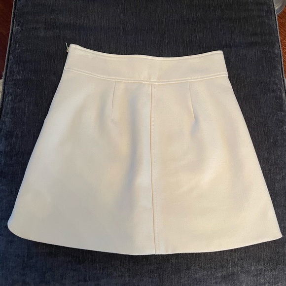 J Crew Winter Ivory Wool Mini Skirt - Picture 4 of 7